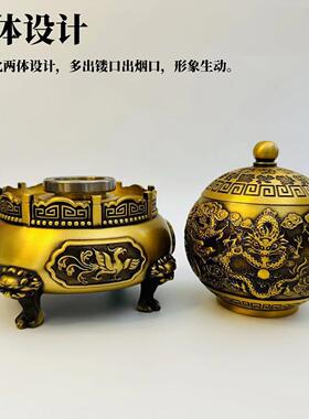 黄铜香炉九转乾坤香炉熏香炉家居客厅办公室装饰品工艺品