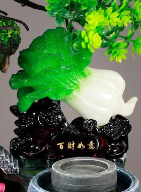 700跨境代销山仿玉白摆件家居装饰招财办室客厅菜店铺开业礼7公0