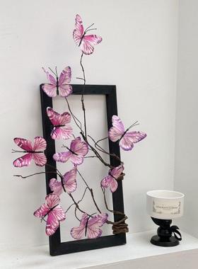 新中式蝴蝶仿真花假花摆件客厅桌面装饰品插花民宿咖啡馆软装道具