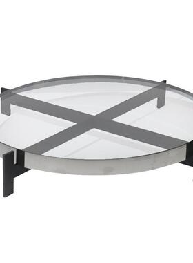 现代简约轻奢金属玻璃托盘圆形收纳盘长方形装饰盘样板间饰品摆件