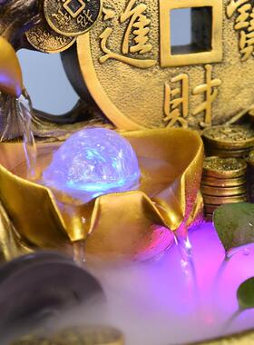 特价风水轮流水生财循环水招财摆件开业礼品聚宝盆发财树球摇钱树