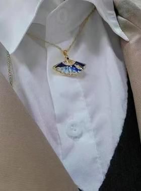 原神同人周边神里绫华折扇项链吊坠cos饰品扇子生日礼物