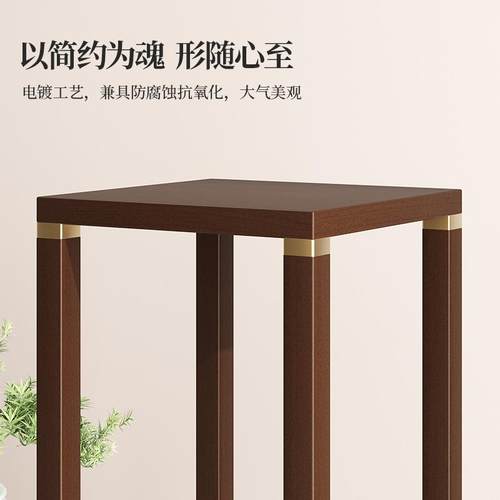 鱼缸木架底座庭院阳台大花盆架简约盆栽盆景摆件简易置物架花架 - 图0