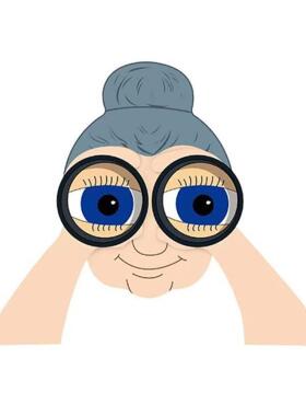 Grandpa/Grandma Garden Yard Decor Illustration Nosy Old Man