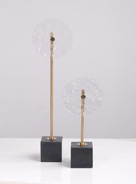 简新式轻奢约半透明凹凸屏风摆中件售楼S处样板柜间电视柜酒装饰