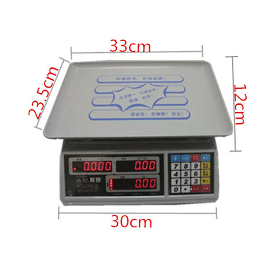 乐亿联贸电子秤计价计重秤蔬菜水果称UPA-Q30公斤快递包裹超市 - 图1