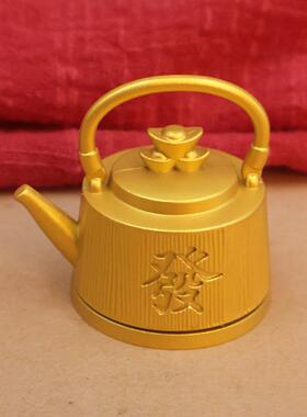 合金把把壶转转手把件桌面工艺品小摆件客厅麻将胡小茶壶转合金