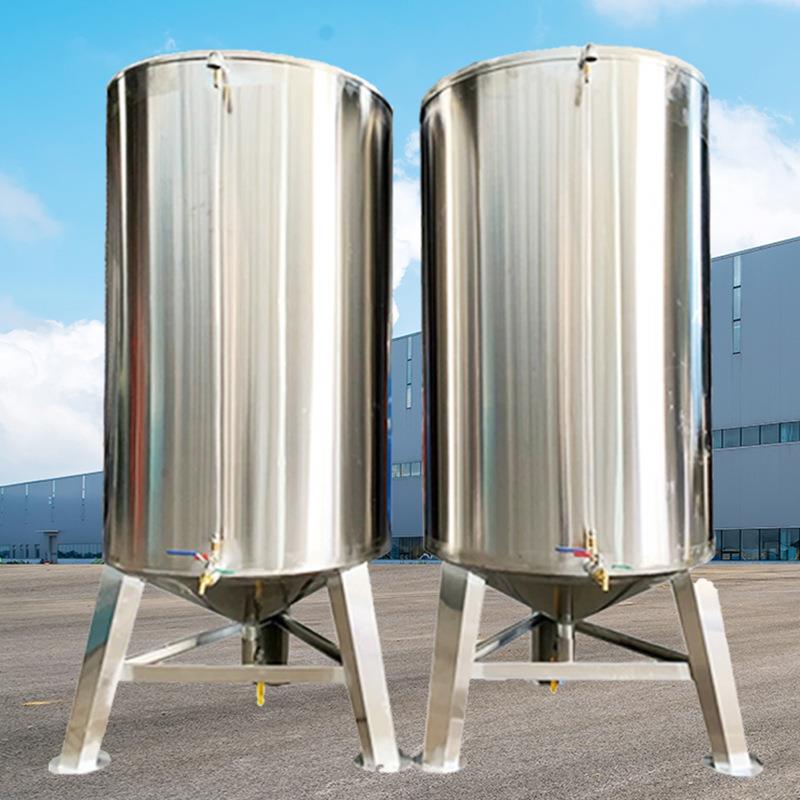 Stainless steel storage tank vertical horizontal wine storage tank oil tank white steel sealed fermentation tank food machine commercial