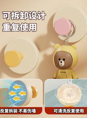 吸盘挂钩多巴胺挂钩强力承重小挂钩免打孔门后挂勾吸盘挂钩