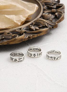 Butterfly flower ring set 3-piece set rings蝴蝶花朵戒指套装