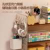 Desktop storage rack household multi-layer perforated board storage shelf office monitor elevated shelf desk layered book