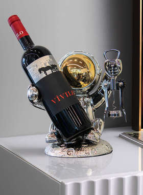 创意宇航员红酒架摆件轻奢高档酒柜收纳装饰品礼物客厅太空人酒托