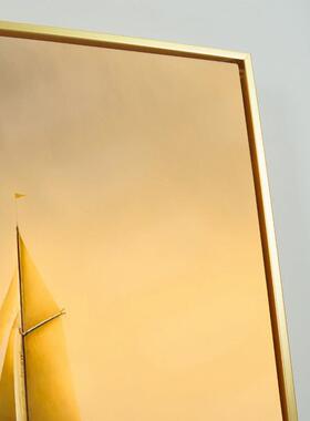 帆船入户装饰画一帆风顺消火栓遮挡挂画电闸箱配电箱可开门饰挂画