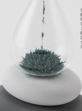 马鹿石间沙漏磁力创意摆件解压办公室桌面高级文创礼物生日情人节