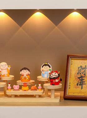 各路神仙五路财神摆件高级感家居门厅入户玄关装饰品乔迁开业礼物