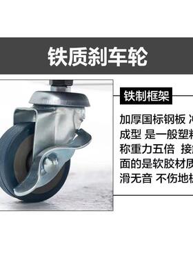带刹车金属托盘万向轮底座圆形大型盆栽滚轮接水花盆托盘带王小祥