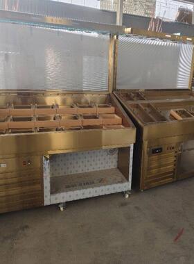 明档饭店点菜展示柜保鲜柜冷藏冷冻不锈钢商用海鲜阶梯冰台