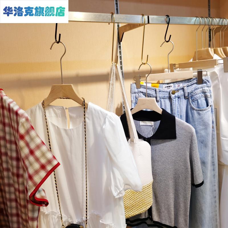 服装店s挂钩金色银色黑色不锈钢衣勾配件家用金属沟S型厨房专用勾-图0