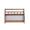 Walnut tea set storage cabinet tea room storage rack tea cup drain dustproof household sliding glass cover solid wood cabinet