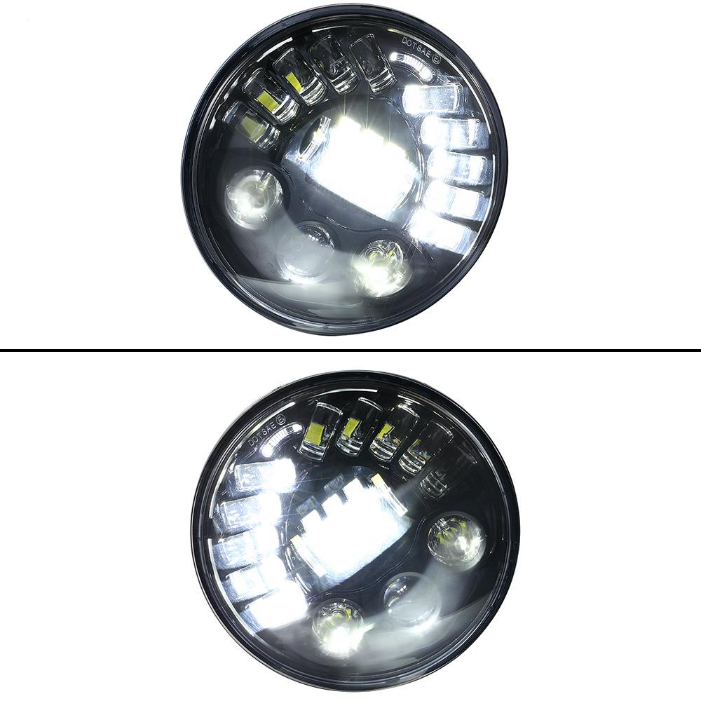 适用哈雷7寸前大灯led前照灯哈雷改装70W重力感应远近光功能 - 图1