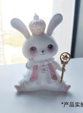 日月W1178兔摆蓄件轻奢风装饰家居饰品创意储罐结婚礼物工艺神品