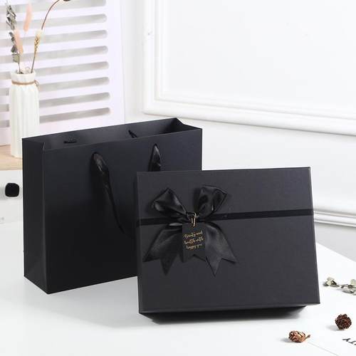 围巾礼盒空盒子黑色送男生手套礼物盒定制睡衣高级感礼品盒 - 图2