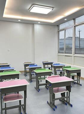 中小学生辅导班课桌椅直销培训班课桌托管班双人学校升降书桌