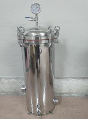 304不锈钢前置效水处理精密快开吊环式40寸7芯过滤器效净水