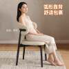Croissant chair solid wood dining chair Nordic mid-century style fabric back chair home designer high-end dining room chair
