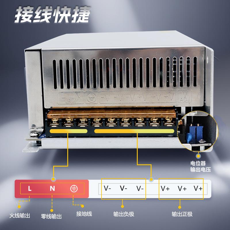 AC220V to DC12V1200W switching power supply LED module light bar monitoring security DC power transformer