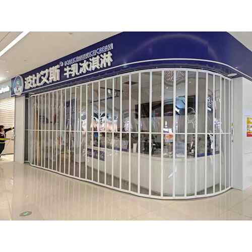 洗车房铝合金折叠门无下轨商场店铺拉门汽车美容车间防尘隔断门 - 图2