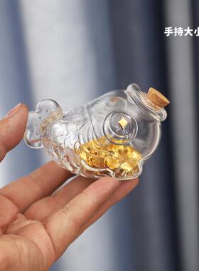 创意迷PPJ有你攒金豆豆纳收年年余玻璃透储存罐存钱儿童生日送礼