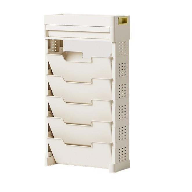 Movable bookshelf floor-standing bedroom desktop storage rack study large-capacity multi-layer book storage rack