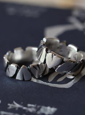 男士戒指男生《石头的温度》情侣戒指个性潮流男女海枯石烂活口白