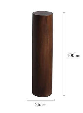 家居古风雕塑风底座摆件木墩宿日式落地中侘子圆形民实木寂香樟台