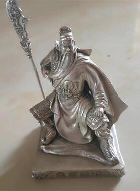 新款直销白铜立刀关公摆件工艺品客厅商铺铜武财神关公像供奉神像