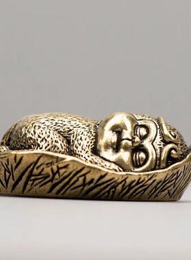 采购产品全铜菩提夜景饰品，纯铜工艺品，猴子饰品，车载孙悟空家