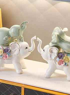 两件套家装居公室创意摆设葫白菜陶瓷大办葫芦白菜象摆件客芦厅电