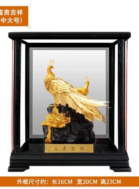 高档轻足金箔礼婚品摆件富贵奢吉祥孔雀高档闺蜜新结婚礼物创意家
