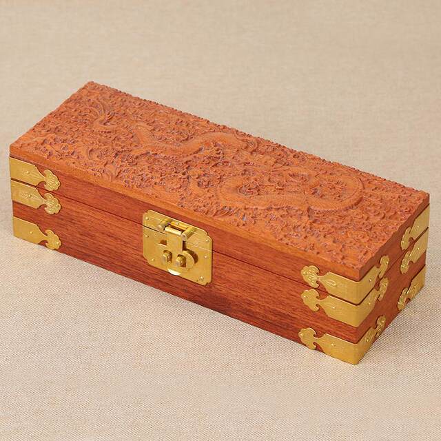 Rosewood calligraphy and painting retro wooden box calligraphy scroll antique vase storage collection box mahogany packaging brocade box
