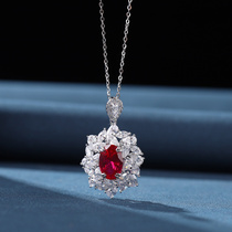 High-end Customised Breeding Ruby Necklace Dove Blood Red Womens Fave Pendant Luxury