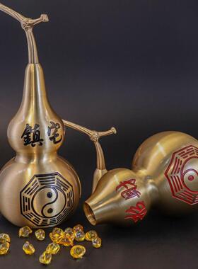 黄铜百福葫面财纳SS002福葫芦芦麒麟葫芦办公室桌玄关工艺招铜摆