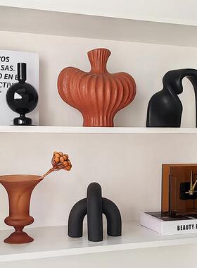 ins中古风美拉德色系装饰品摆设酒柜书柜现代高级感小摆件