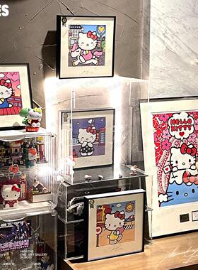 kitty生日礼物挂画画装饰画画hellokitty系列礼物卧室装饰画画