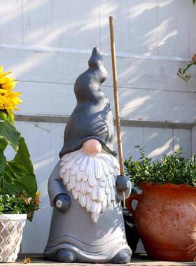 甘道夫 蚊香地精摆件小矮人花园庭院户外装饰 比特人小镇民宿拍照