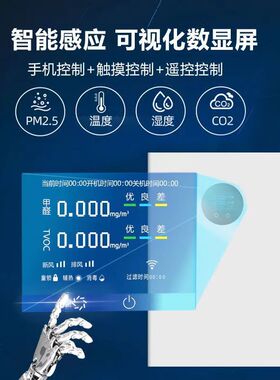 壁挂式新风机双向全热交换新风净化过滤除霾全屋新风换气机柜式