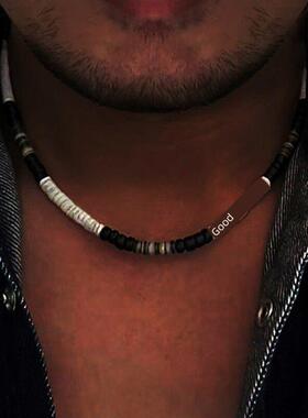 tric Tribal Ethnic Coconut Shell Beaded Necklace Men Jewelry