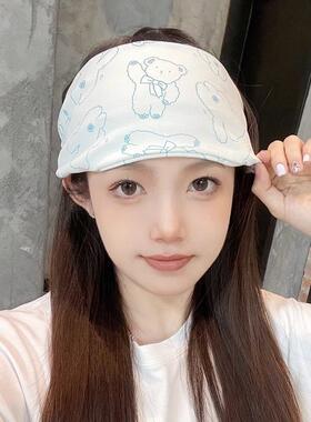 晚上睡觉头部保暖空调防吹风坐月子产后护额头睡帽子女士头套头罩