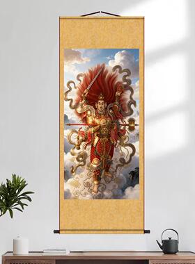 天蓬元帅画像挂画北极四圣之首天蓬玉真寿元真君卷轴装饰画挂画