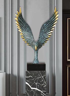 现代简约天使之翼树脂摆件大鹏展翅礼品创意家居酒柜玄关装饰